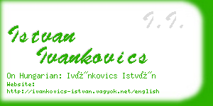 istvan ivankovics business card